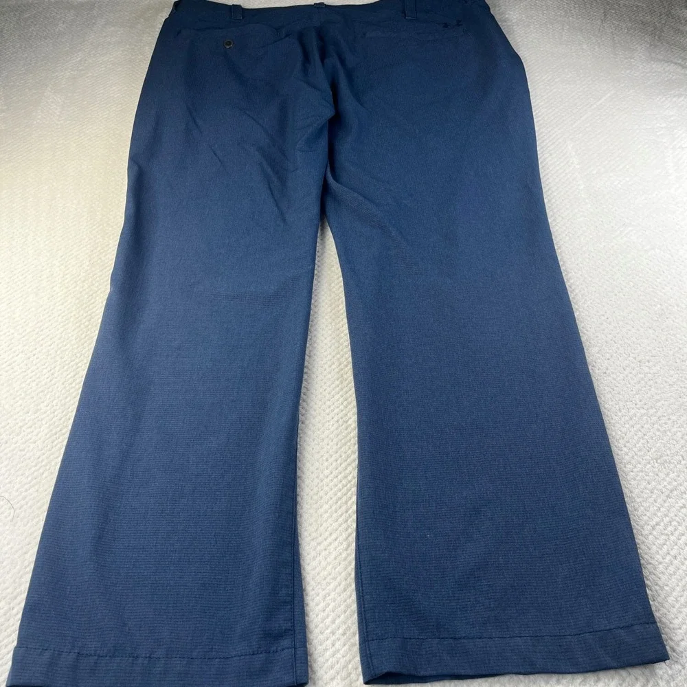 Under Armour Mens Blue Match Play Pants 42/32 Measures 40/31 Flat Front I159 - Picture 8 of 11
